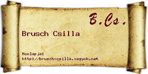 Brusch Csilla névjegykártya
